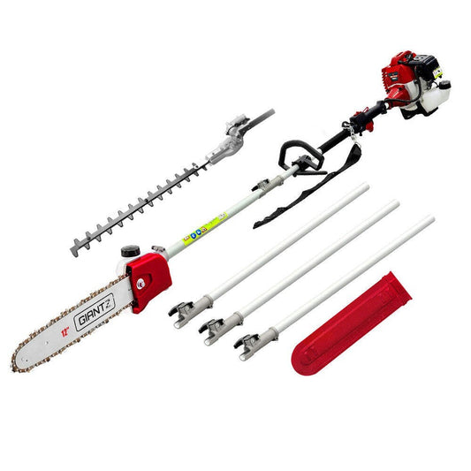 Pole Chainsaw 2 Stroke Petrol Tree Pruner Long Reach Saw 12 Inch Bar 2 In