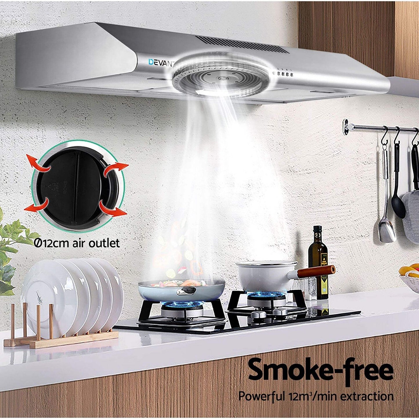 900mm Range Hood 90cm Rangehood Stainless Steel
