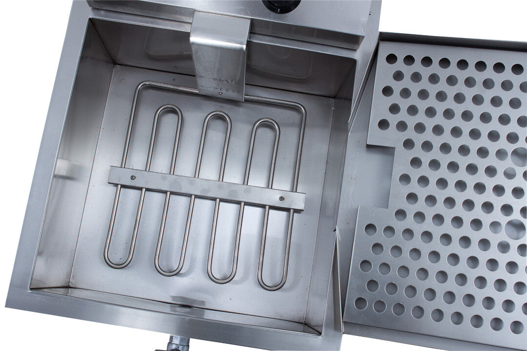 BIG 30L COMMERCIAL DEEP FRYER BIG BASKET LIFTER SCREEN +SIDE TRAY+TAPE 2 YRS WTY (Copy)