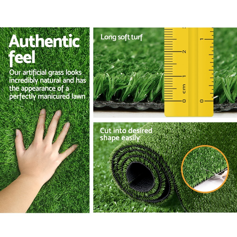 Synthetic Artificial Grass Fake Lawn Turf 2mx5m Plant Mat Olive 10mm