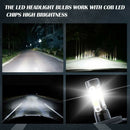2PCS LED Headlight kit Lamp Bulbs Globes High Low Beam Upgrade