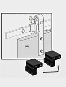 1.83M Sliding Barn Single Door Hardware Track Set Roller Kit