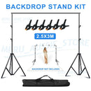 Photograph Backdrop Stand Kit Screen 2.5X3M Heav-Duty Background Support Studio