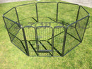 8 Panel Pet Dog Playpen Puppy Exercise Fence Enclosure Cage Cat Play Pen 80 x 60