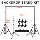 Photograph Backdrop Stand Kit Screen 2.5X3M Heav-Duty Background Support Studio