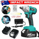 Cordless Electric Impact Wrench Brushless Rattle Gun Car Torque Driver Kit 388V