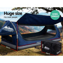 Weisshorn Swag King Single Camping Swags Canvas Free Standing Dome Tent Blue