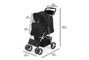 Pets Foldable Pet Stroller (Black)