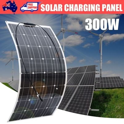 300W Flexible Solar Panel 12V Caravan Boat Camping Portable Power Mono Charging