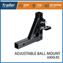 Adjustable Drop Towbar Tow Bar Ball Mount Tongue Hitch Trailer Car RV