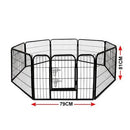 8 Panel 30" Cage Heavy Duty Portable Dog Playpen Pet Puppy Exercise Enclosure