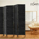 Artiss 6 Panel Room Divider Screen Privacy Rattan Timber Dividers Woven Stand
