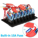 8 Gang 12V Switch Panel USB ON-OFF Toggle Rocker Control Car Boat Yacht Caravan