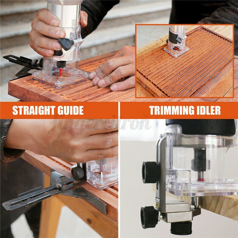35000RPM Electric Hand Trimmer Wood Carving Laminator Router Joiners Tool