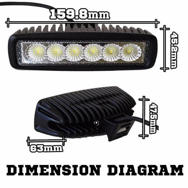 2x 6INCH 30 W LED WORK LIGHT BAR SPOT FOG DRIVING OFFROAD 4WD
