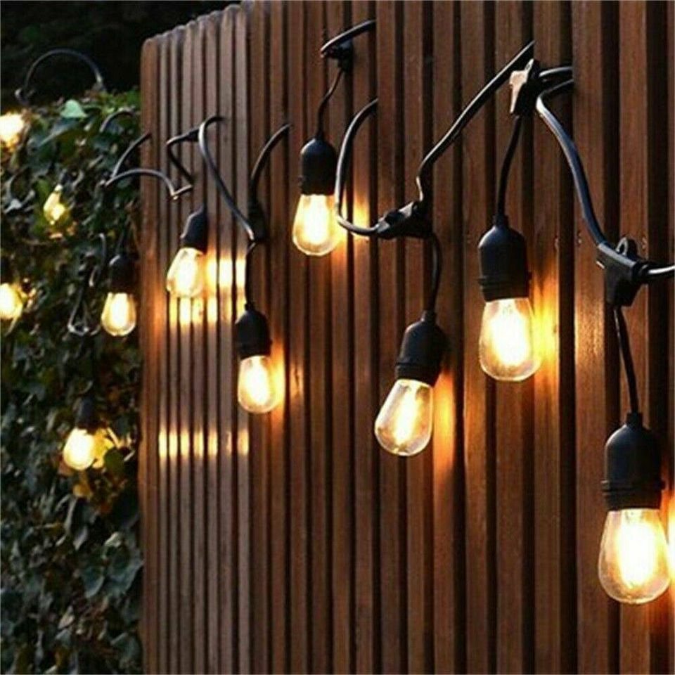 18 LED Bulbs Solar Power/Plug 10m Festoon String Lights