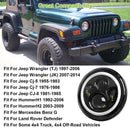 Pair 7" Inch LED Headlights Hi/Lo Beam DRL Projector Fit for JEEP JK GQ PATROL