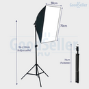Photography Softbox Continuous Lighting 2x135W Soft Box Light Stand Studio Kit
