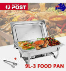 9L / 3 x 3L Trays Chafing Dish Stainless Steel Buffet Food Warmer