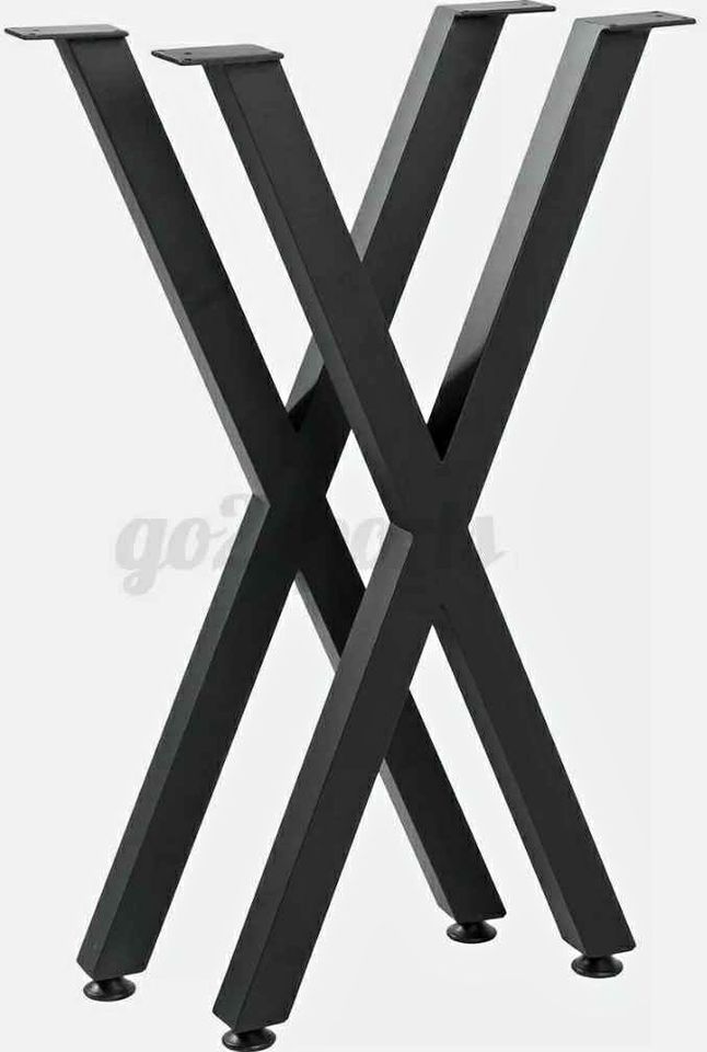 Steel table legs 72cm new black X shape