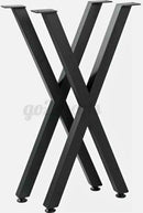 Steel table legs 72cm new black X shape