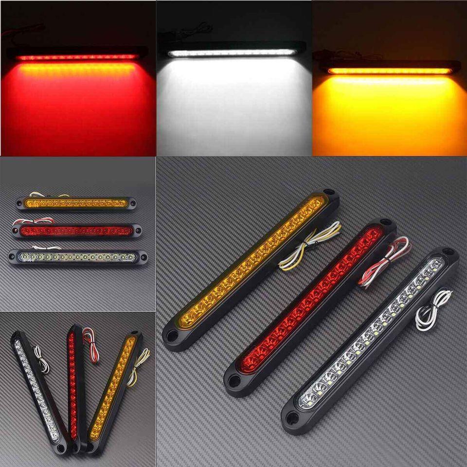 6x 15 LED Tail Lights UTE STOP Brake Indicator Reverse Slim Strip RV Trailer Light