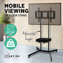 New Mobile TV Stand Mount Bracket 32 to 65 inch Trolley Wheels Universal