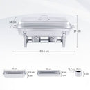 2x9L Chafing Dish Bain Marie Food Warmer Buffet Pan Heater Stackable
