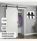 1.83M Sliding Barn Door *Hardware Kit* Single Door Roller Slide Track Set Interior