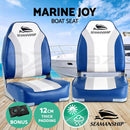 Seamanship 2X Folding Boat Seats Seat Marine Seating Set All Weather Swivels
