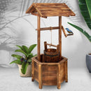 Gardeon Outdoor Garden Ornaments Wishing Well Planter Bucket Wooden Decor Rustic