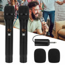 2PCS UHF Wireless Handheld Microphone System with Rechargeable Receiver Karaoke