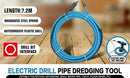 7m x 6mm Power Drill Snake Drain Cleaner Plumbing Electric Sink Pipe Unblocker