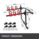 3 Bike Rack Foldable Bicycle Carrier Car Rear Trunk Bike Rack Universal