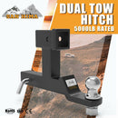 Max 5000LB Dual Hitch Ball Mount Multi Use Tow Bar Tongue 2" Hitch Boat