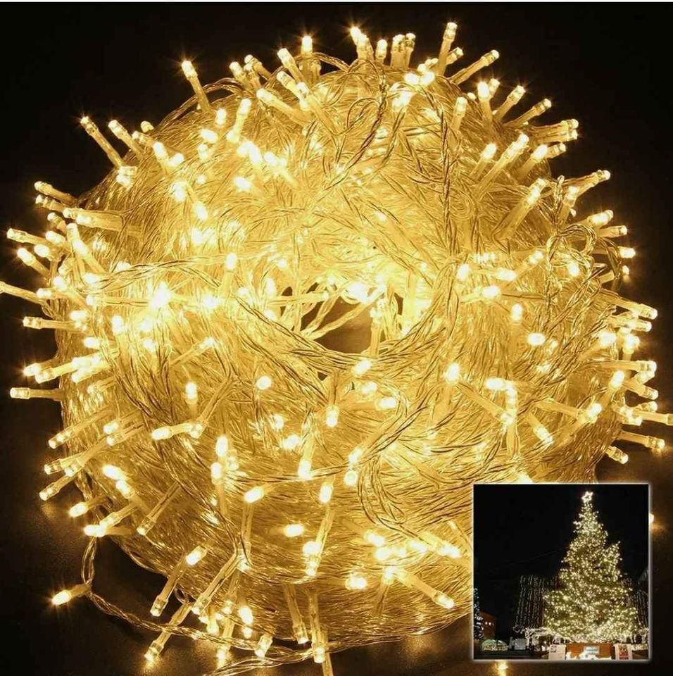 500LED 100M Warm Cool White Fairy Christmas String Strip Lights Party Outdoor