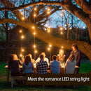 20M LED Festoon Lights String Light Waterproof Garden Outdoor with 24 Bulbs Set