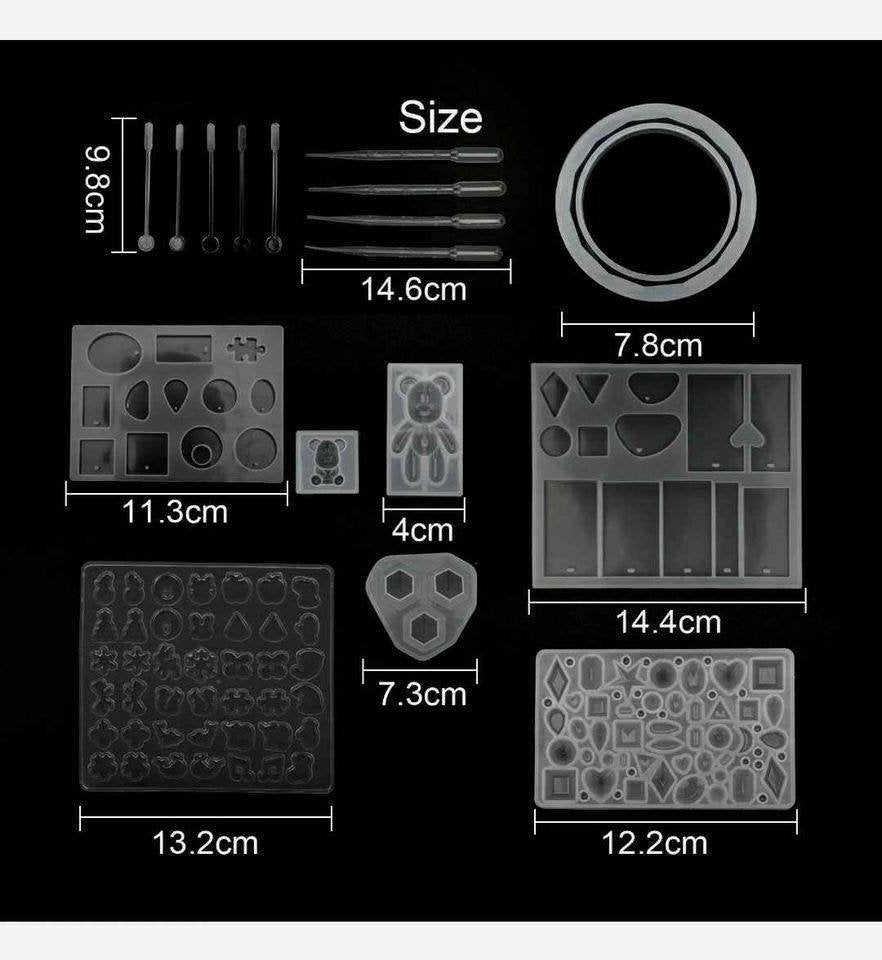 277 Silicone Mold Pendant Necklace Jewelry Epoxy Resin Mould Casting Craft Kit