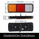 2Pcs 75 LED Tail Lights Trailer Ute Caravan Stop Indicator Rear Lamp Taillights