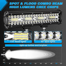 3Rows LED Bar 12" Inch LED Light Bar LED Work Light Combo Beam for Car Tractor