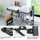 65CM Over The Sink Dish Drying Rack Stainless Steel Kitchen Drainer Shelf Holder