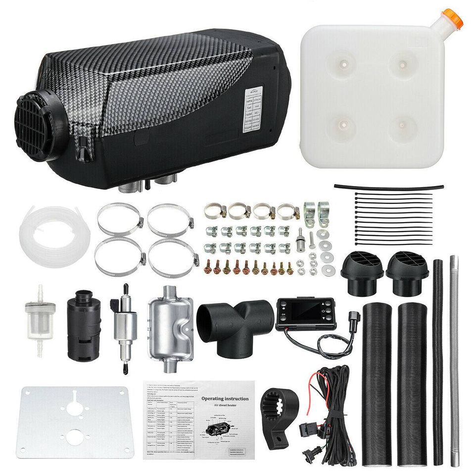 Dandenong pick up 12V 8KW Diesel Air Heater 15L Tank Remote Control Thermostat Caravan Motorhome