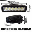 2x 6INCH 30 W LED WORK LIGHT BAR SPOT FOG DRIVING OFFROAD 4WD