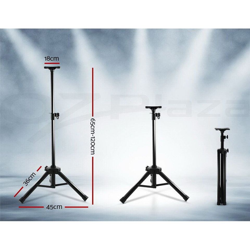 2pcs Speaker Stands Stand Tripod Home Studio Adjustable Height Surround