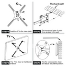 Full Motion TV Wall Mount Bracket Swivel Tilt 17 32 37 40 42 50 52 55 in LED LCD