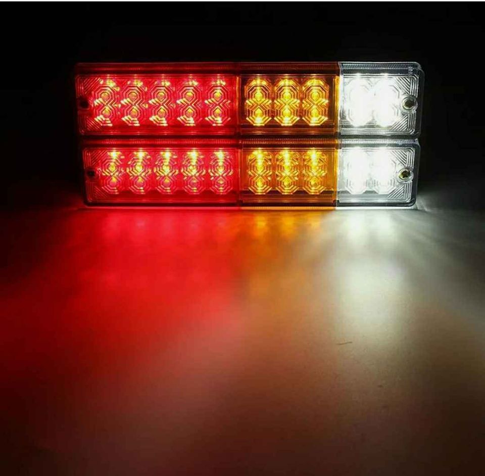 1 Pair Tail Lights Reverse LEDs Trailer Truck Boat Caravan Stop Indicator