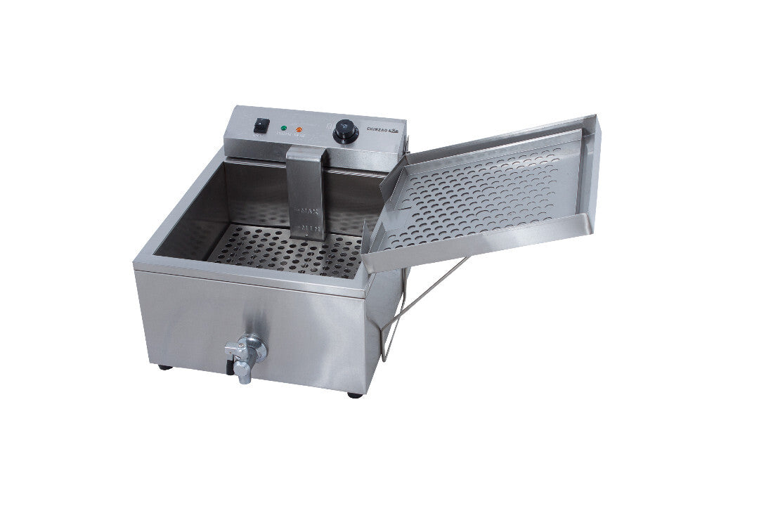 BIG 30L COMMERCIAL DEEP FRYER BIG BASKET LIFTER SCREEN +SIDE TRAY+TAPE 2 YRS WTY (Copy)