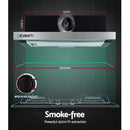 Devanti Rangehood Range Hood Stainless Steel Kitchen Canopy 60cm 600mm Black