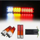 1 Pair Tail Lights Reverse LEDs Trailer Truck Boat Caravan Stop Indicator