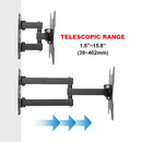 Full Motion TV Wall Mount Bracket Swivel Tilt 17 32 37 40 42 50 52 55 in LED LCD